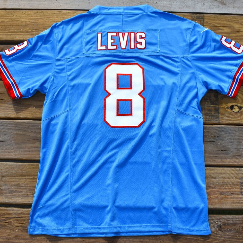 New! Will Levis Tennessee Titans Baby Blue Football Jersey Adult Men's 3XL